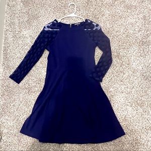 Blue fit n flare dress